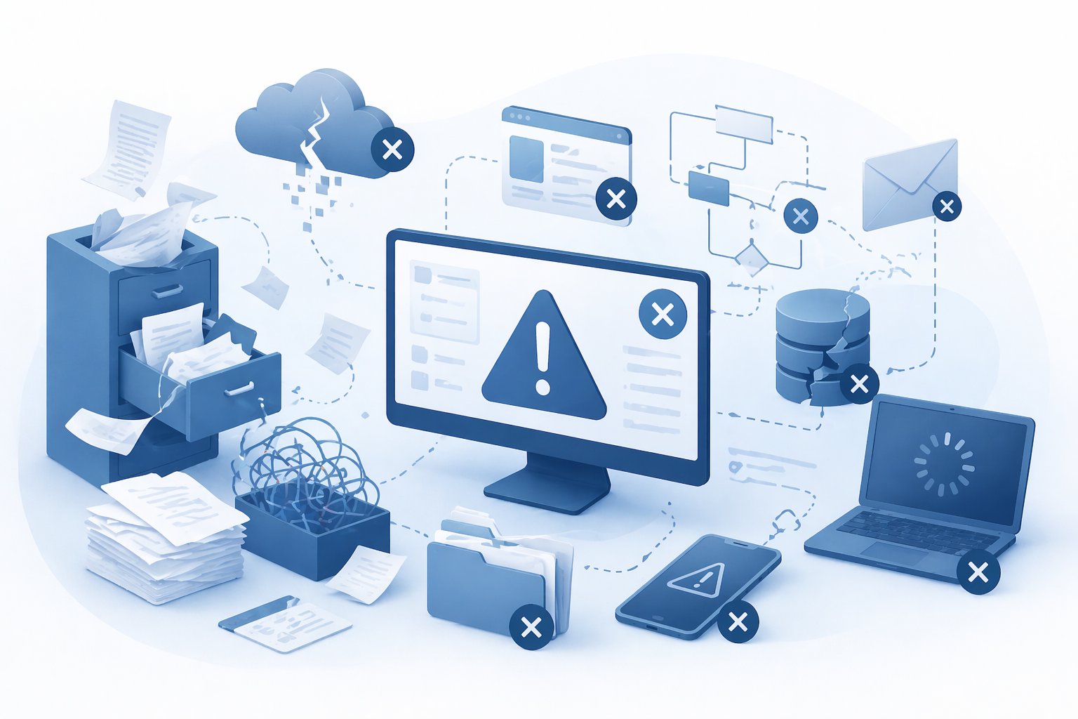 errores en la digitalización funeraria y fallos en la gestión digital